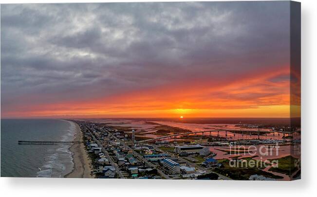 Sunset Canvas Print featuring the photograph Partly Sunny by DJA Images