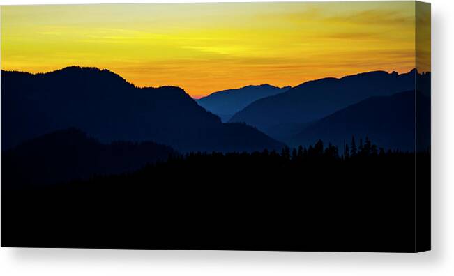 Gorgeous Canvas Print featuring the photograph Sunset Hills by Pelo Blanco Photo