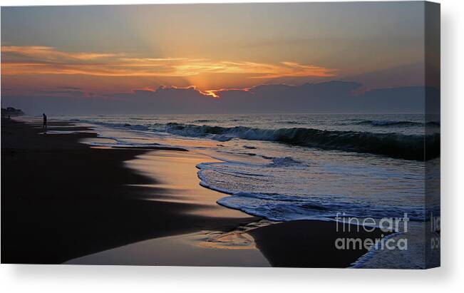 Sunrise Canvas Print featuring the photograph Topsail Island Sunrise 1960 by Jack Schultz