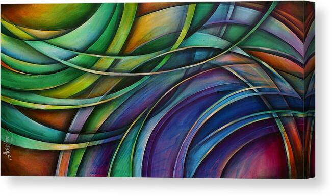 Abstract Canvas Print featuring the painting ' Approach' by Michael Lang
