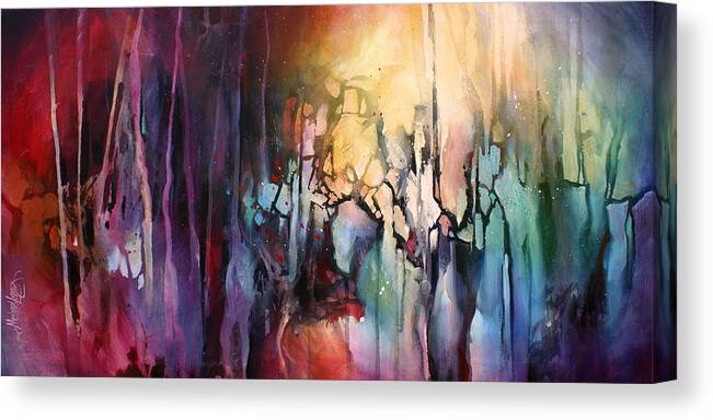 Abstract Canvas Print featuring the painting ' Fractured Moment' by Michael Lang