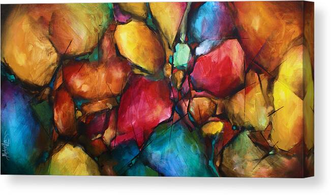 Abstract Canvas Print featuring the painting ' Setting' by Michael Lang