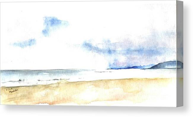 Seaview Canvas Print featuring the painting Seaview #1 by Karina Plachetka