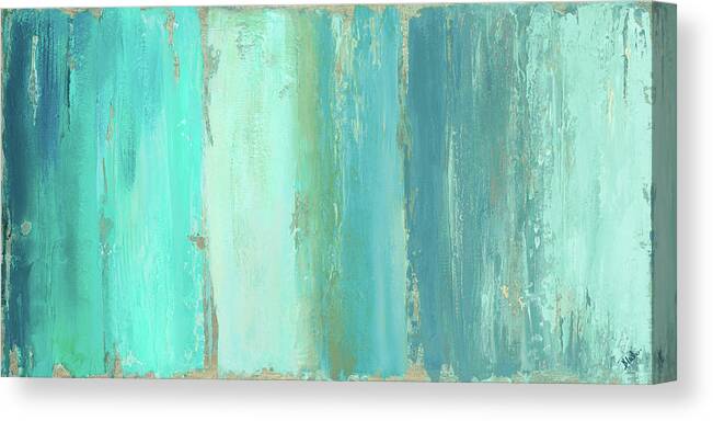 The Canvas Print featuring the painting The Blue Palette #1 by Patricia Pinto