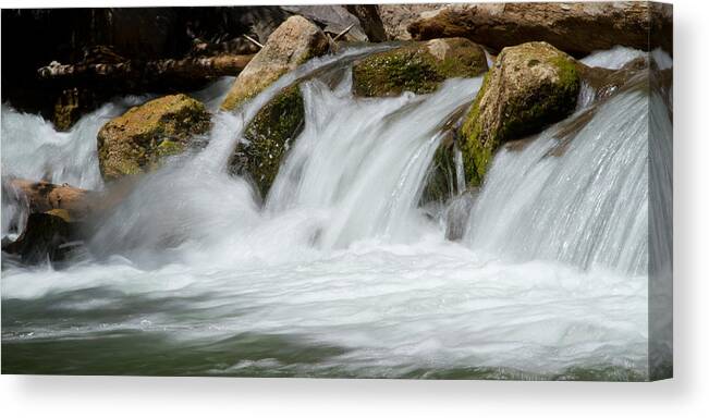 Waterfall Canvas Print featuring the photograph Waterfall - Zion National Park #1 by Natalie Rotman Cote