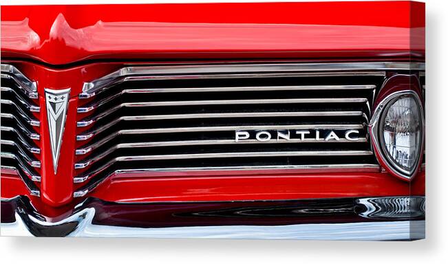 1962 Pontiac Catalina Sd Canvas Print featuring the photograph 1962 Pontiac Catalina SD Grille by Jill Reger