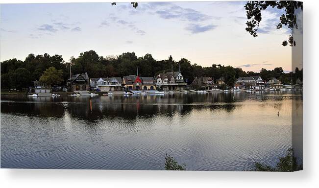 Boat House Canvas Print featuring the photograph Boat House Row 1 by Dan Myers