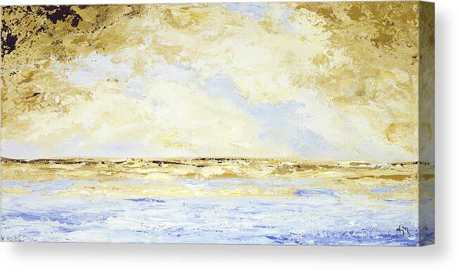 Costal Canvas Print featuring the painting Breakwater III by Tamara Nelson