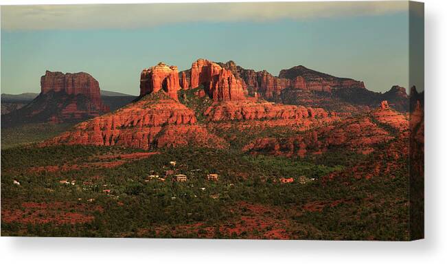 Scenics Canvas Print featuring the photograph Cathedral Rocks In Sedona, Az by A. V. Ley