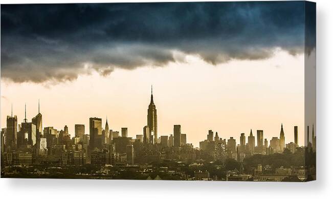 Nyc Canvas Print featuring the photograph City Storm by Kathleen McGinley