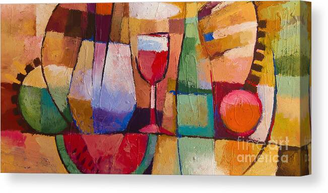 Still Life Canvas Print featuring the painting Dining by Lutz Baar