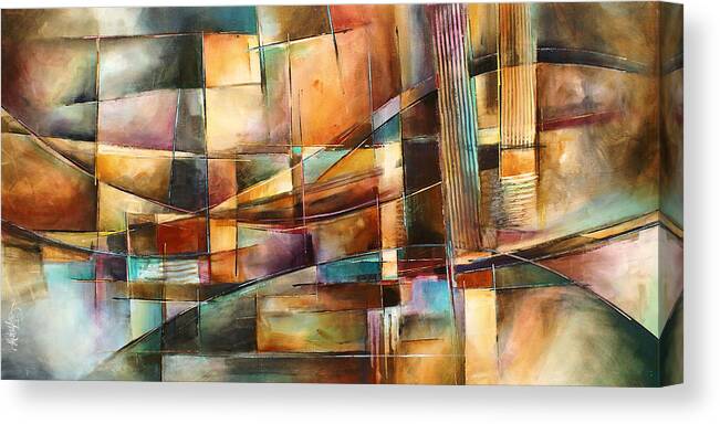 Abstract Painting Canvas Print featuring the painting 'Endless Shift' by Michael Lang