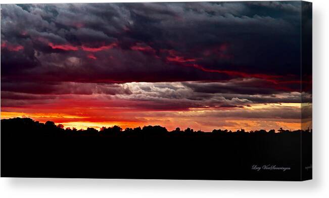 Texas Canvas Print featuring the photograph Fiery Glow by Lucy VanSwearingen