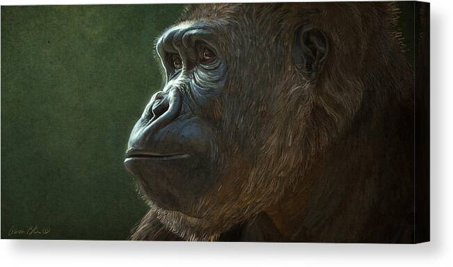 Gorilla Canvas Print featuring the digital art Gorilla by Aaron Blaise