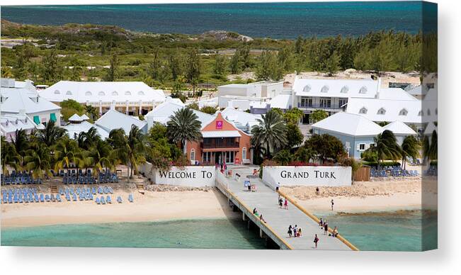 Grand Canvas Print featuring the photograph Grand Turk Welcome Center by Jack Nevitt