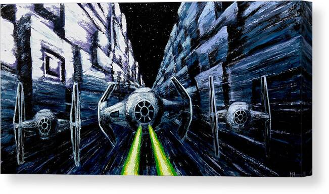 Star Wars Canvas Print featuring the painting I Have You Now by Marlon Huynh
