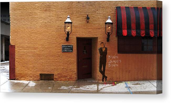 Safe House Canvas Print featuring the digital art International Exports Ltd Secret Entrance to The Safe House in Milwaukee by David Blank