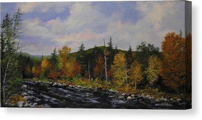Autumn Canvas Print featuring the painting Kelly Stand by Ken Ahlering