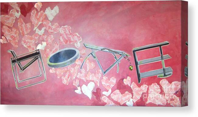 Love Letters Canvas Print featuring the mixed media Letters of Love by Deborah Smith
