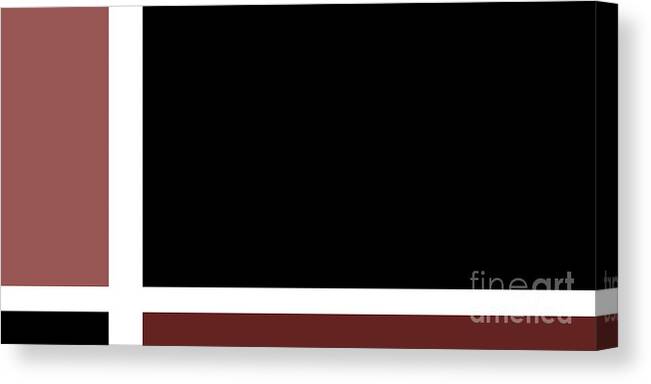 Andee Design Abstract Canvas Print featuring the digital art Marsala Minimalist Panorama 5 by Andee Design