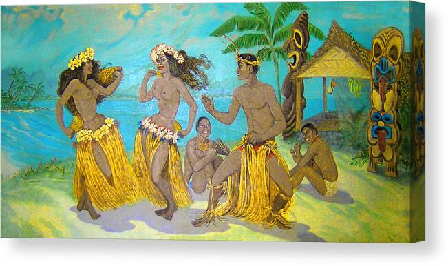 Kanemitsu Bakery Canvas Print featuring the photograph Moloka'i Hula 3 by James Temple