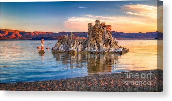 Easter Sierras Canvas Print featuring the photograph Mono Sunrise by Anthony Michael Bonafede