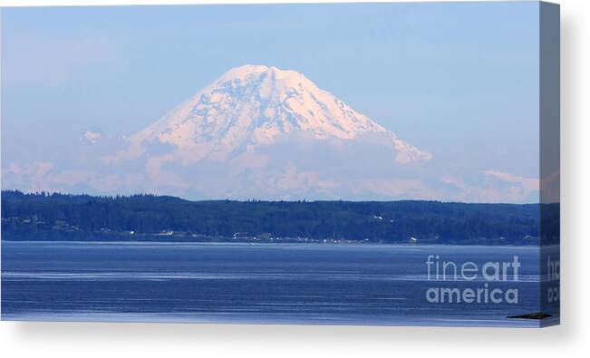 Mountain Canvas Print featuring the photograph Mount Rainier by Tap On Photo