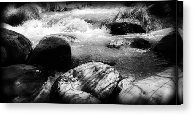 Water Canvas Print featuring the photograph Oak Creek Canyon by James Bethanis