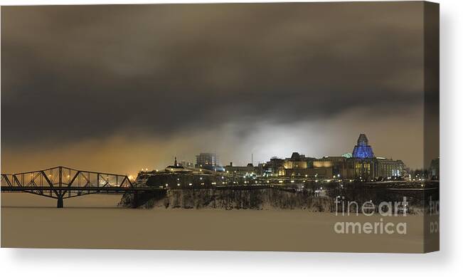 Ottawa Canvas Print featuring the photograph Shimmer of Pearl.. by Nina Stavlund