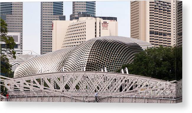 Singapore Canvas Print featuring the photograph Singapore Architecture by Rick Piper Photography