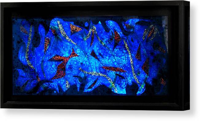 Blue Canvas Print featuring the mixed media The Deep Two by Christopher Schranck