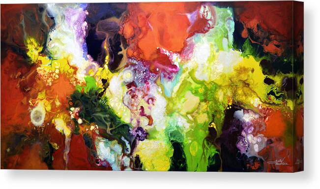 Cosmic Canvas Print featuring the painting The Fullness of Manifestation by Sally Trace