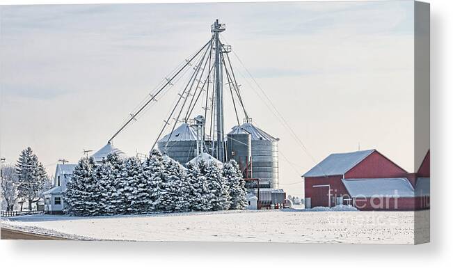 Farm Canvas Print featuring the photograph Winter Farm 7365 by Jack Schultz