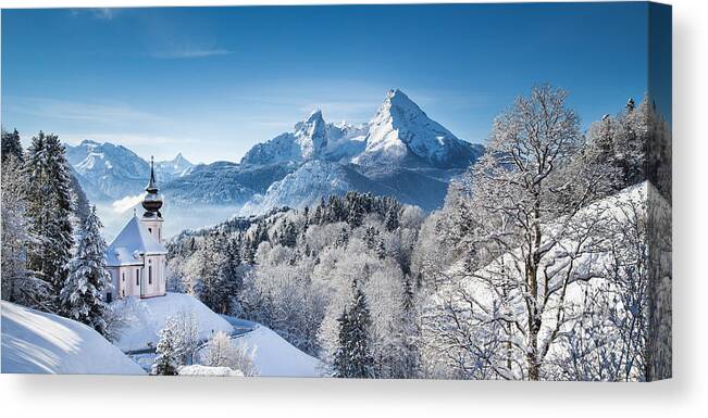 Alpen Canvas Print featuring the photograph Winter in Bavaria by JR Photography