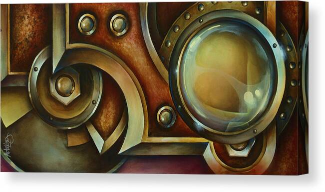 Industrial Painting Canvas Print featuring the painting 'Access Denied' by Michael Lang