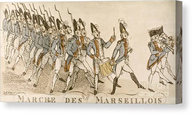 1792 Canvas Print featuring the photograph French Rev: Volunteer, 1792 by Granger