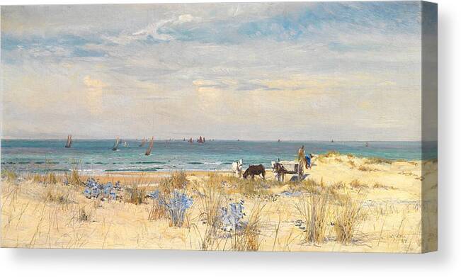 Boat Canvas Print featuring the painting Harvesting the Land and the Sea by William Lionel Wyllie
