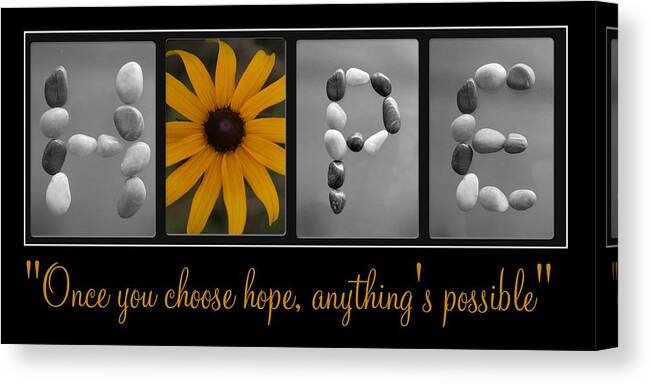 Hope Canvas Print featuring the photograph HOPE ll by PMG Images
