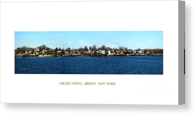 Scenery Canvas Print featuring the digital art Locust Point Bronx New York by Dale  Ford