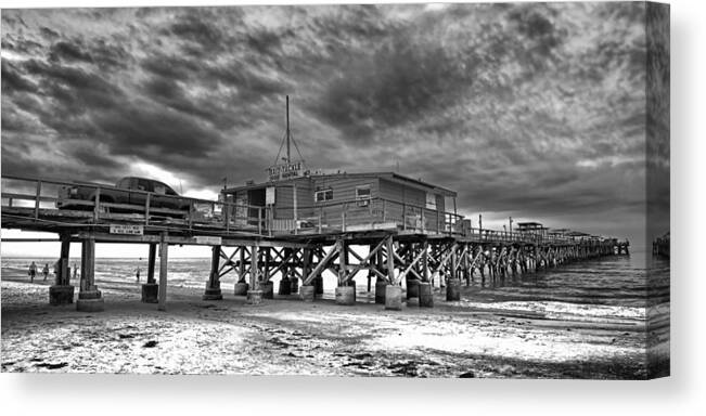 Water Canvas Print featuring the photograph The Pier by Gordon Engebretson