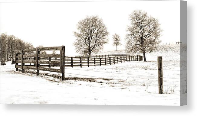 Landscapes Canvas Print featuring the photograph The Winter Hill Gang by Jak of Arts Photography