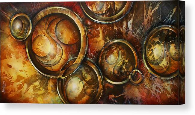 Abstract Canvas Print featuring the painting ' Scrambling Time ' by Michael Lang