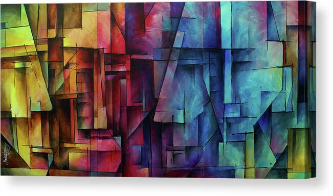 Abstract Canvas Print featuring the painting ' Remnants of Reason ' by Michael Lang
