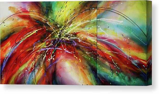 Abstract Canvas Print featuring the painting ' Shattered Forms ' by Michael Lang