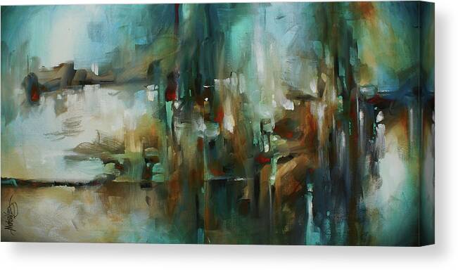 Abstract Canvas Print featuring the painting ' Standing Alone ' by Michael Lang
