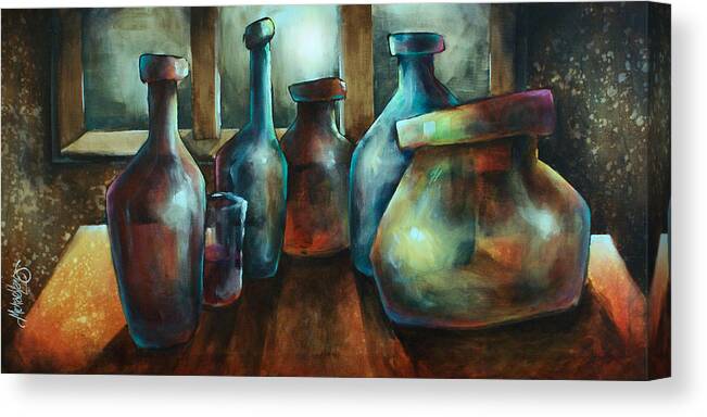Still Life Canvas Print featuring the painting 'soldiers' by Michael Lang