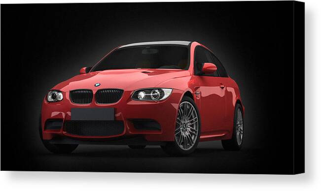 Bmw Canvas Print featuring the digital art BMW #2 by Maye Loeser