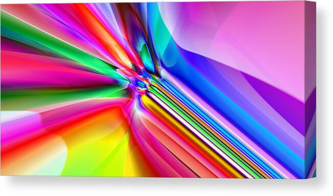 Abstract Canvas Print featuring the digital art 2X1 Abstract 303 by Rolf Bertram
