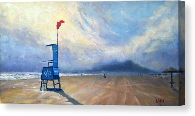 Beach Canvas Print featuring the painting Provide, Provide, Peru Impression by Ningning Li