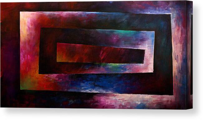 Large Original Painting Abstract Design Canvas Print featuring the painting Abstract Design 3 by Michael Lang